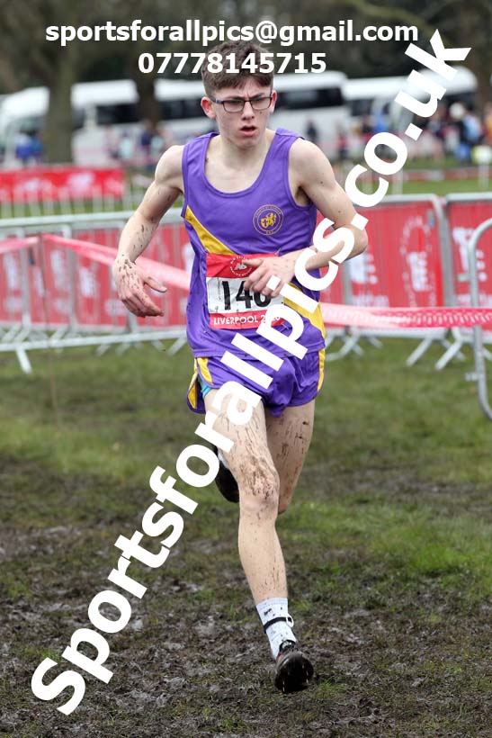 Intermediate boys, 2020 New Balance English Schools Champs., Sefton Park, Liverpool. Photo: David T. Hewitson/Sports for All Pics
